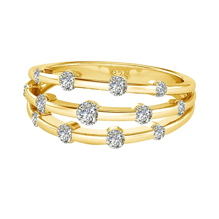 Rings Mabel Love Co MultiLayer Moissanite Ring
