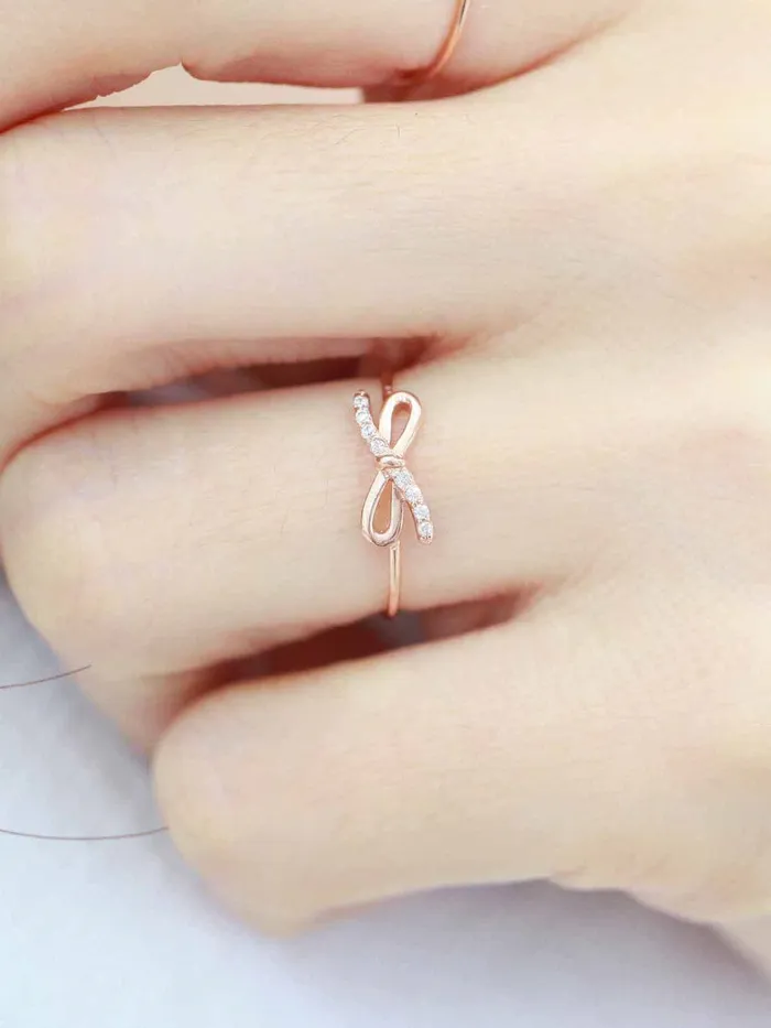 Rings MinimalBijoux 14K Gold Ribbon Cubic Ring