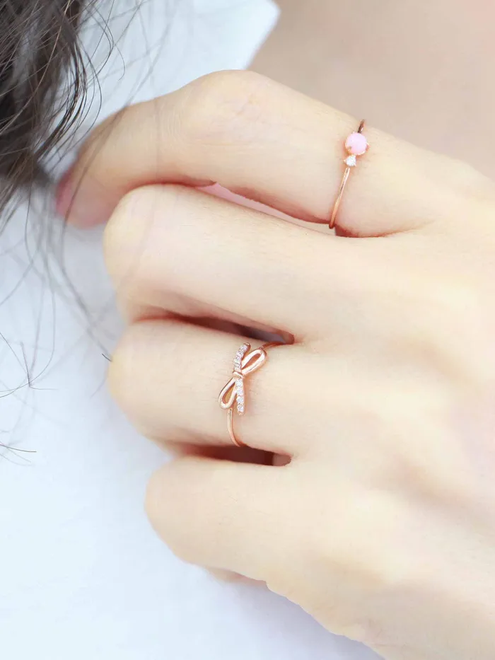 Rings MinimalBijoux 14K Gold Ribbon Cubic Ring