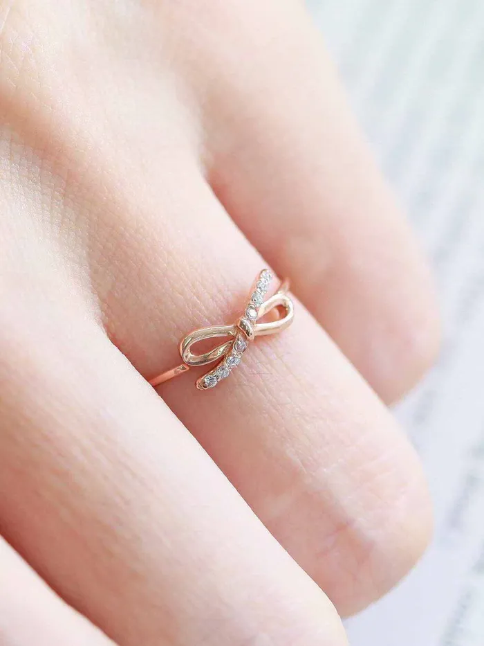 Rings MinimalBijoux 14K Gold Ribbon Cubic Ring
