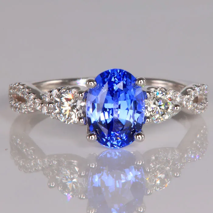Rings Moriartys Gem Art 14K White Gold and Sapphire Diamond Ring 225 Carats Rings Moriartys Gem Art 14K White Gold and Sapphire Diamond Ring 225 Carats