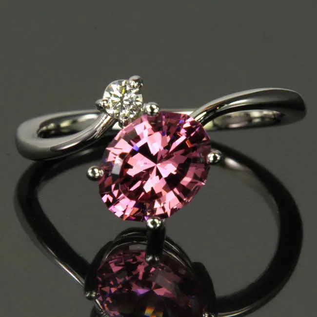 Rings Moriartys Gem Art 14K White Gold Oval Mahenge Garnet Ring with Diamond 204 Carats Rings Moriartys Gem Art 14K White Gold Oval Mahenge Garnet Ring with Diamond 204 Carats