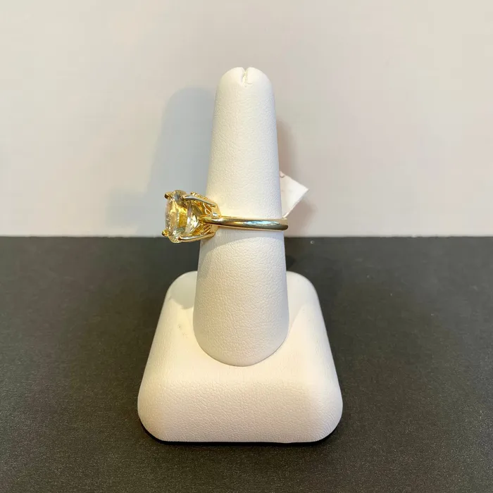 Rings Moriartys Gem Art 14K Yellow Gold Round Citrine Solitaire Ring