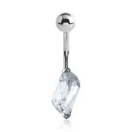 Rings Tulsa Body Jewelry CZ Leaf Belly Ring