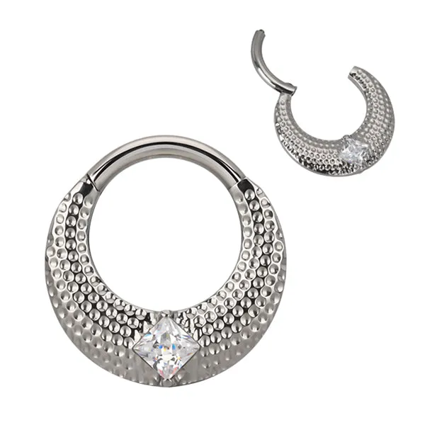 Rings Tulsa Body Jewelry Moon Princess Titanium Hinged Ring