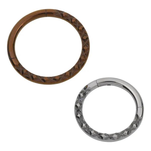 Rings Tulsa Body Jewelry XStamped Titanium Hinged Ring