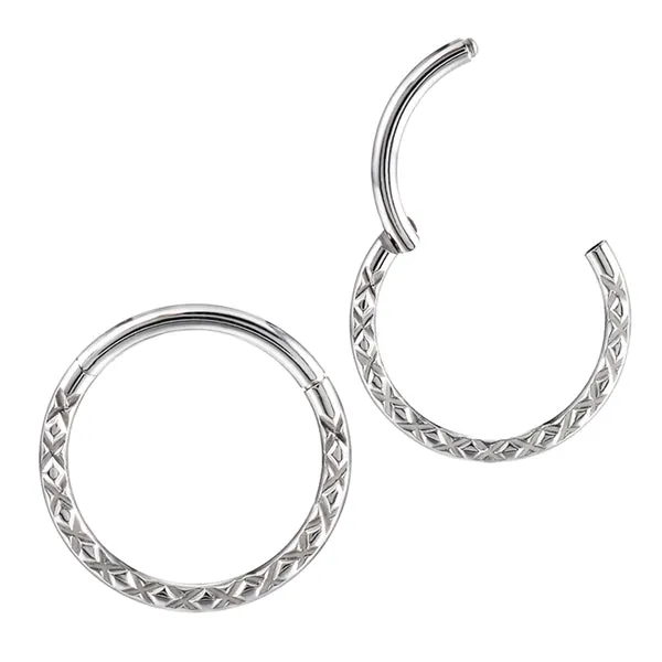 Rings Tulsa Body Jewelry XStamped Titanium Hinged Ring Rings Tulsa Body Jewelry XStamped Titanium Hinged Ring