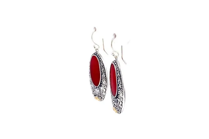 Samuel B Earrings Bliss Earrings Coral