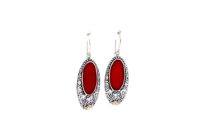 Samuel B Earrings Bliss Earrings Coral