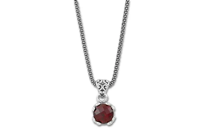 Samuel B Necklaces Glow Necklace Garnet