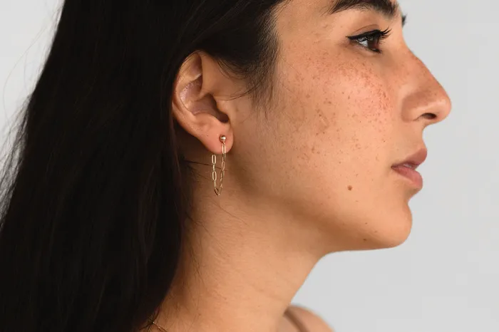 Sheena Marshall Jewelry Earrings Monroe Stud Earrings Gold Fill