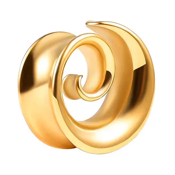 Spiral Gold Tunnels Tulsa Body Jewelry PreStyled Sets Spiral Gold Tunnels Tulsa Body Jewelry PreStyled Sets