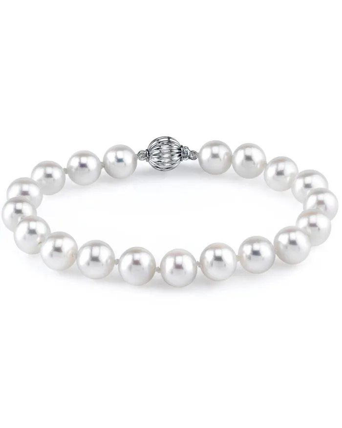 SPT Bracelets 8085mm White Freshwater Pearl Bracelet AAA Quality