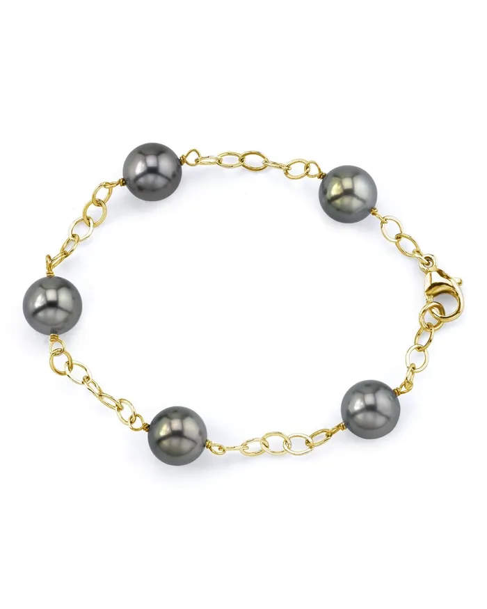 SPT Bracelets Tahitian Pearl Tin Cup Bracelet 90100mm