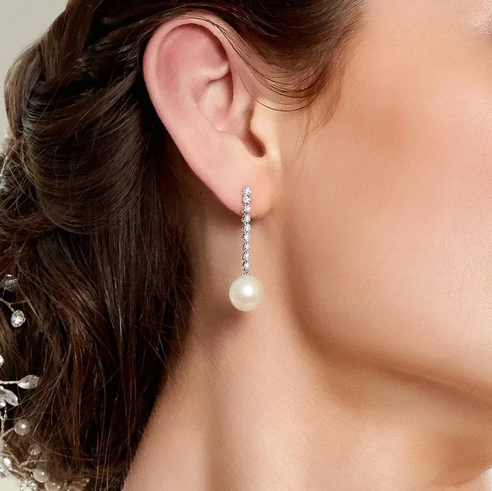 SPT Earrings Freshwater Pearl Diamond Bellatrix Earrings