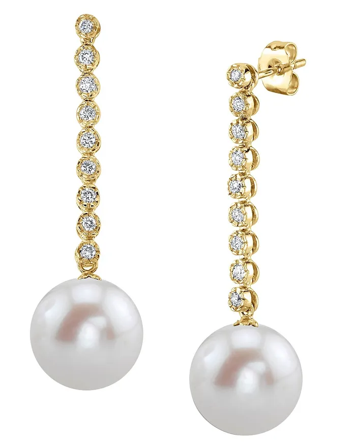 SPT Earrings Freshwater Pearl Diamond Bellatrix Earrings