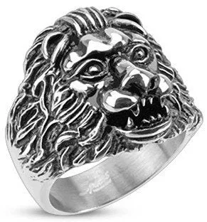 Stainless Grave Lion Ring Tulsa Body Jewelry Rings