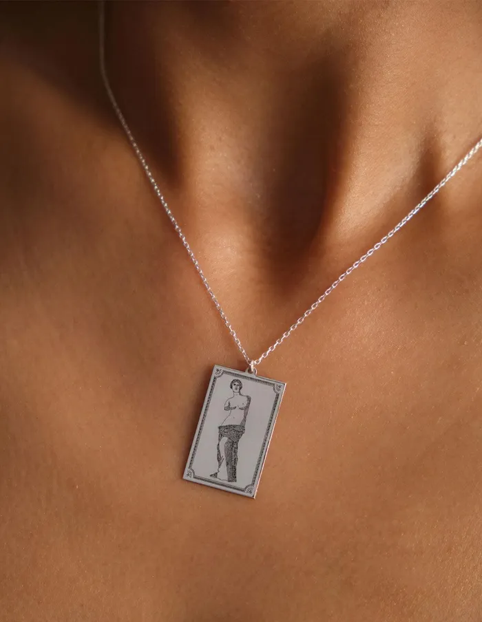 Statue of David Silver Necklace artuckycom Necklaces