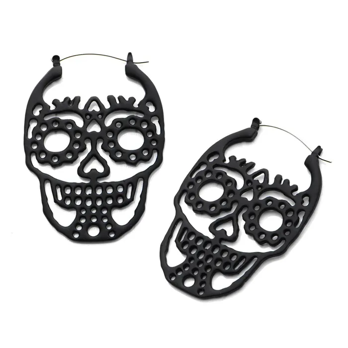 Sugar Skull Tunnel Hoops Tulsa Body Jewelry Rings