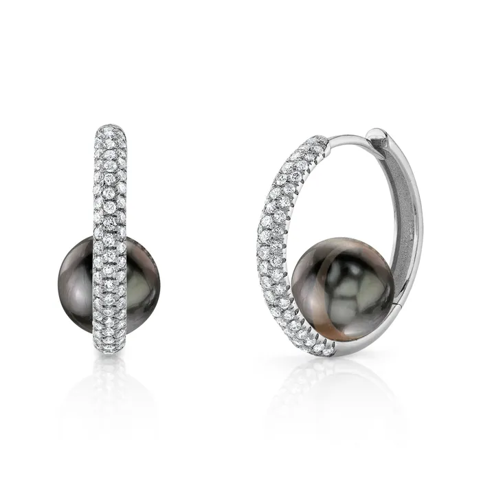 Tahitian South Sea Pearl Diamond Enchantment Earrings SPT Earrings