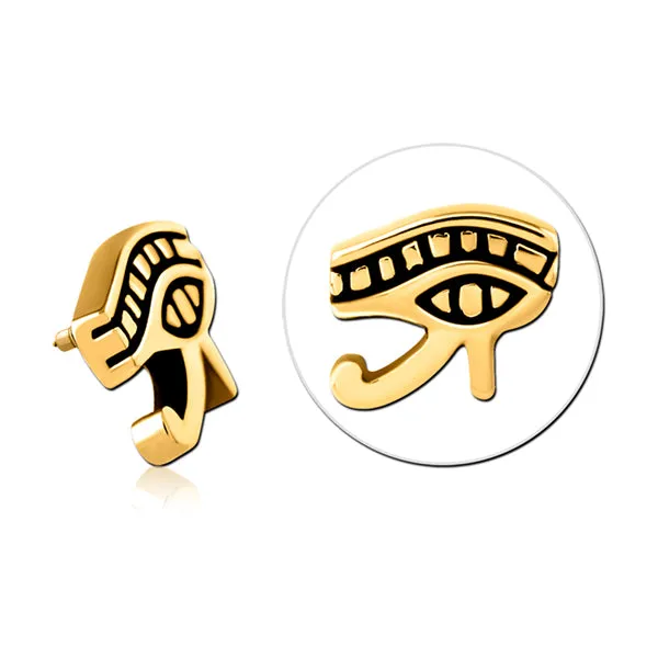 Tulsa Body Jewelry 14g Eye of Horus Gold End Necklaces