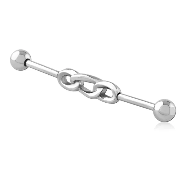 Tulsa Body Jewelry Bracelets 14g Chainlink Stainless Industrial Barbell