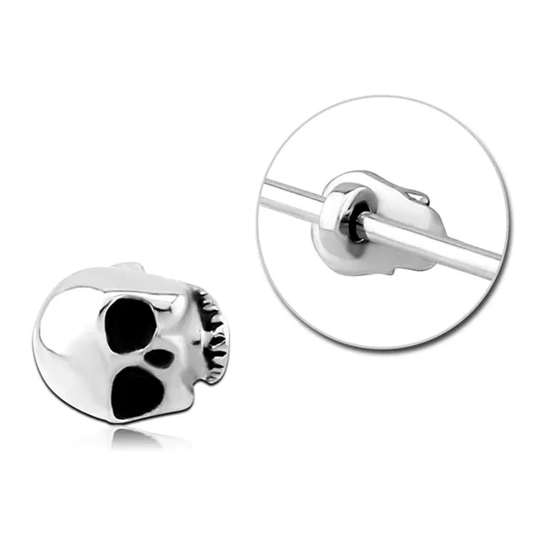 Tulsa Body Jewelry Charm Necklaces Skull Stainless Barbell Charm