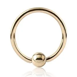 Tulsa Body Jewelry Rings 18g Yellow 14k Gold Captive Bead Ring