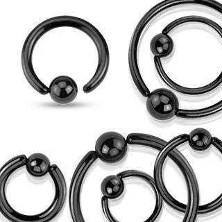 Tulsa Body Jewelry Rings 20g Black Fixed Bead Ring Tulsa Body Jewelry Rings 20g Black Fixed Bead Ring
