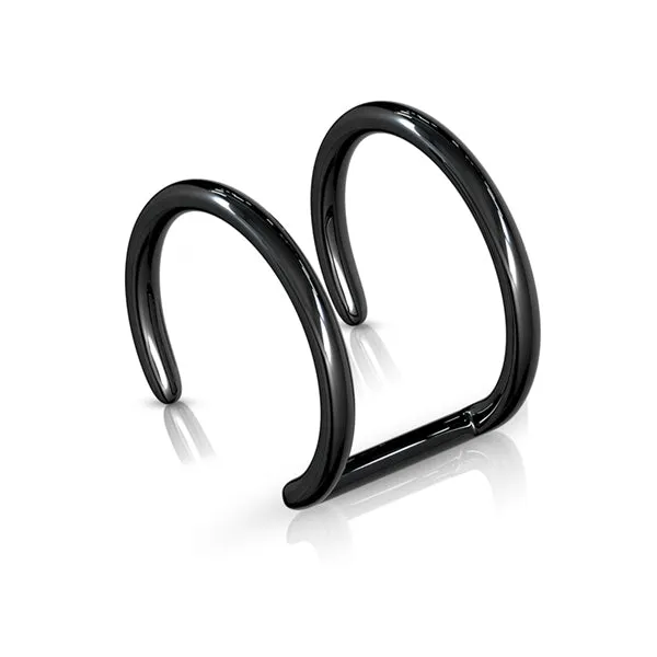 Tulsa Body Jewelry Rings Double Ring Ear Cuff Tulsa Body Jewelry Rings Double Ring Ear Cuff