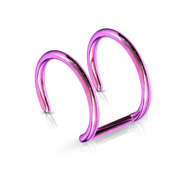 Tulsa Body Jewelry Rings Double Ring Ear Cuff Tulsa Body Jewelry Rings Double Ring Ear Cuff
