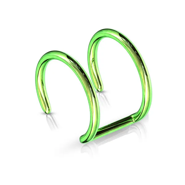 Tulsa Body Jewelry Rings Double Ring Ear Cuff Tulsa Body Jewelry Rings Double Ring Ear Cuff