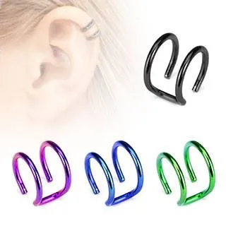 Tulsa Body Jewelry Rings Double Ring Ear Cuff Tulsa Body Jewelry Rings Double Ring Ear Cuff