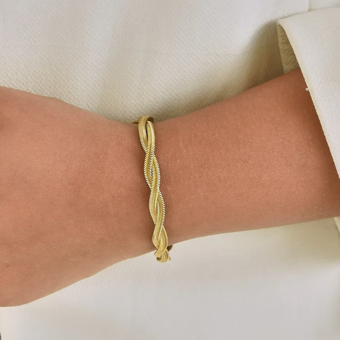 Upakarna Bracelets Sleek Twisted Snake Bracelet
