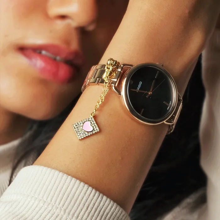 Upakarna Charm Necklaces Heart Box Watch Charm