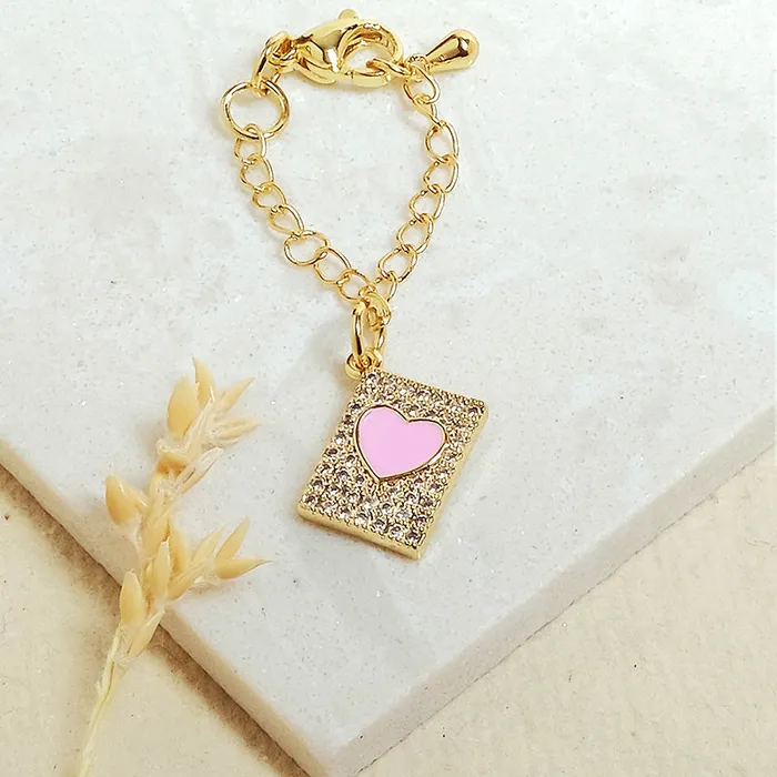 Upakarna Charm Necklaces Heart Box Watch Charm