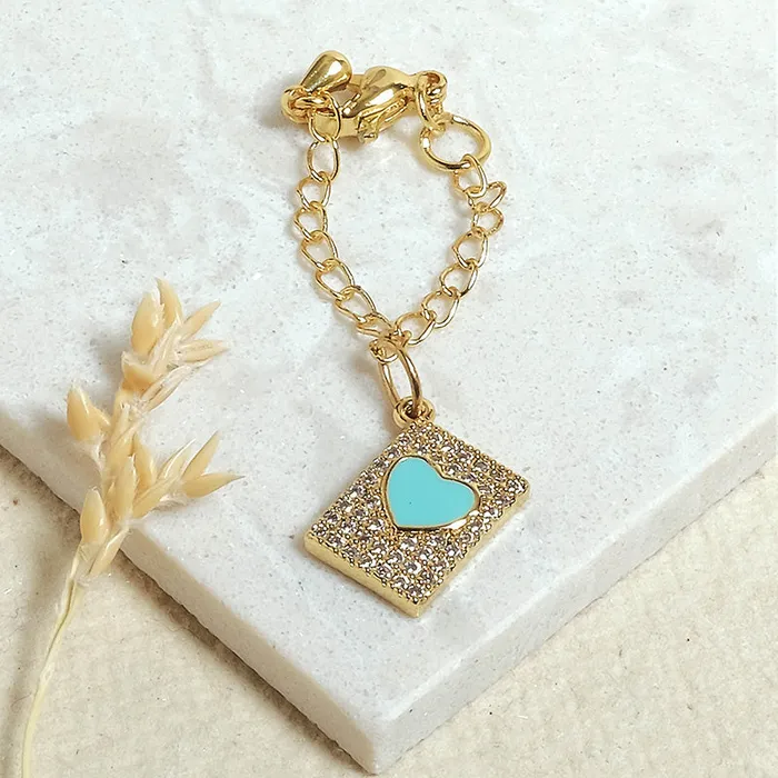 Upakarna Charm Necklaces Heart Box Watch Charm