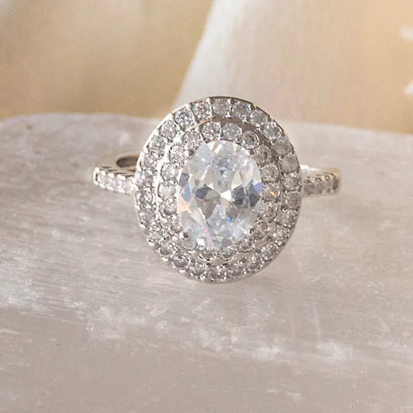 Upakarna Oval Diamond Ring Rings