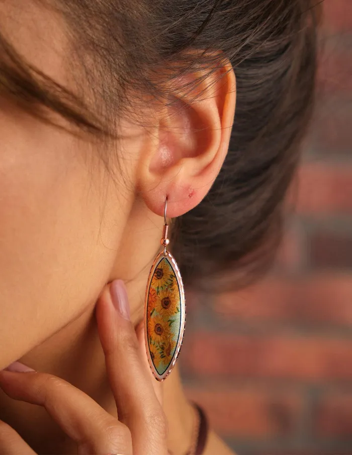 Van Gogh Sunflowers Earring artuckycom Earrings