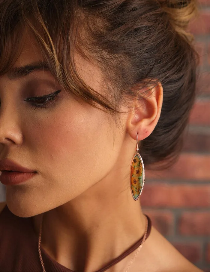 Van Gogh Sunflowers Earring artuckycom Earrings