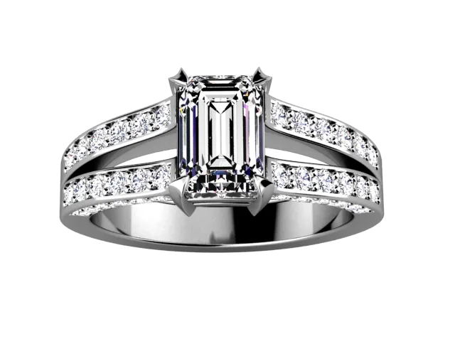 vendorunknown Rings Christopher Michael Split Shank Engagement Ring