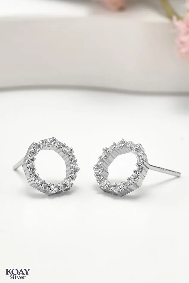 Zircon Sun Earrings KOAY Silver Store Earrings